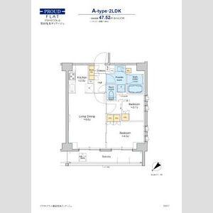 プラウドフラット墨田曳舟ディアージュ(2LDK/1階)の間取り写真