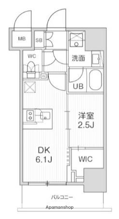 SYFORME木場(1DK/10階)の間取り写真
