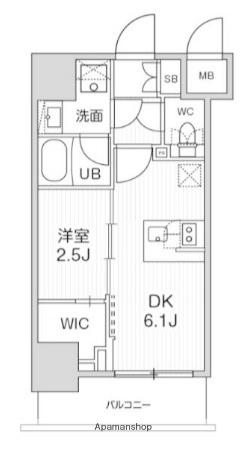 SYFORME木場(1DK/7階)の間取り写真