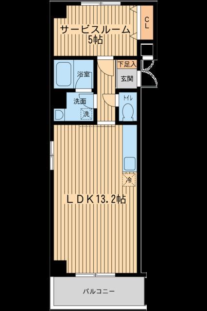 行徳倶楽部(ワンルーム/6階)の間取り写真