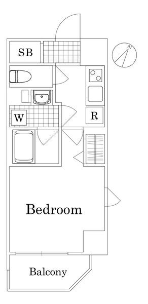 ザ レジデンス オブ トーキョー H20 スカイタワー(1K/3階)の間取り写真