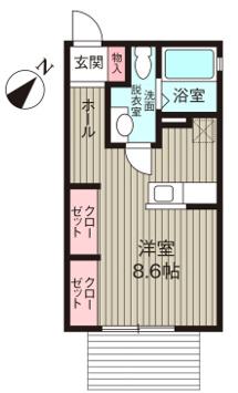 AーSTUDIО DESIGN(ワンルーム/2階)の間取り写真