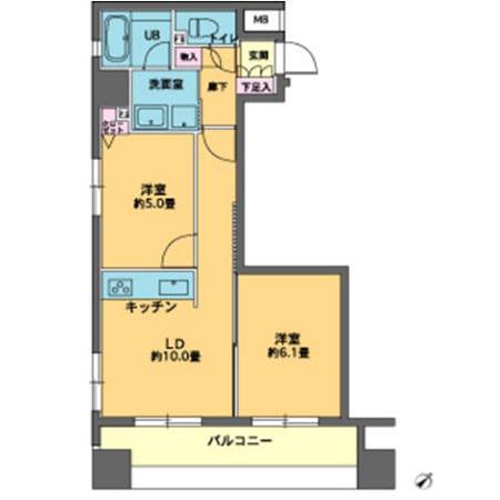 カスタリア人形町 3階階 間取り