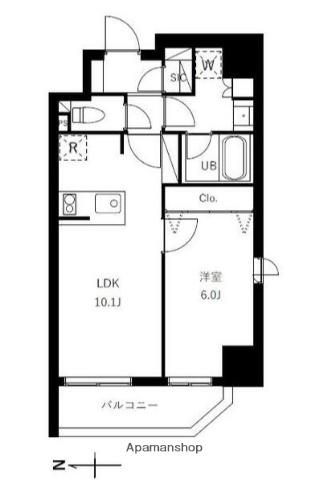 グランジット蔵前(1LDK/5階)の間取り写真