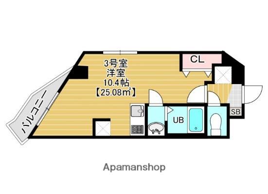 PARC奥浅草(ワンルーム/5階)の間取り写真