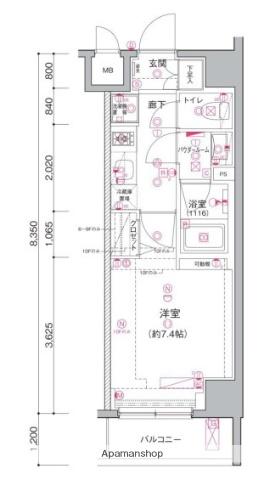 ARTESSIMO SCELTO(1K/8階)の間取り写真