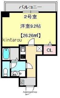 グランブルー森下(1K/3階)の間取り写真