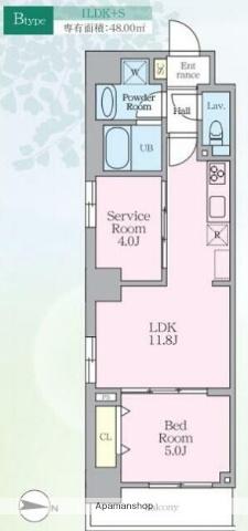 ロレーヌ東陽(1SLDK/5階)の間取り写真