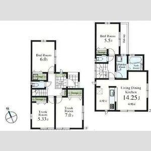 東京地下鉄東西線 浦安駅(千葉) 徒歩22分 2階建 築6年(2SLDK)の間取り写真