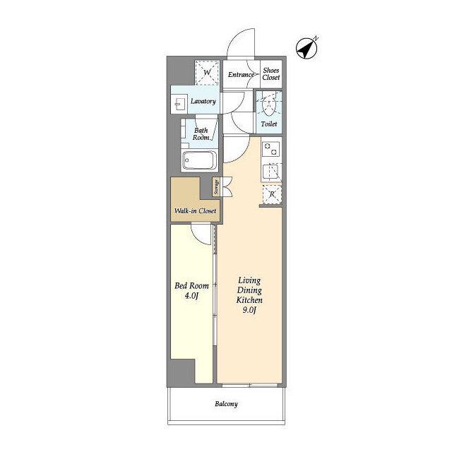 グランカーサ西葛西(1LDK/3階)の間取り写真