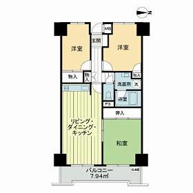 ファミール亀戸(3LDK/6階)の間取り写真