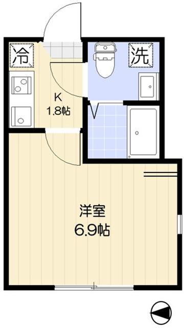 グロリア小岩(1K/1階)の間取り写真
