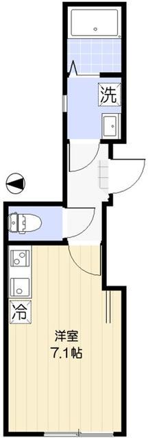 グロリア小岩(ワンルーム/2階)の間取り写真