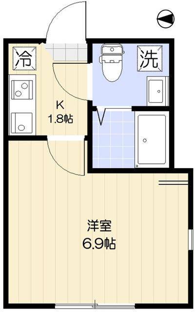 グロリア小岩(1K/3階)の間取り写真