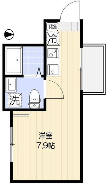 グロリア小岩(ワンルーム/3階)の間取り写真