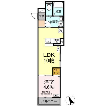 D-ROOM京島3丁目(1LDK/2階)の間取り写真
