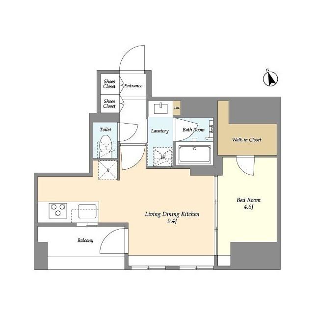 MODIER GINZA イースト(1LDK/2階)の間取り写真