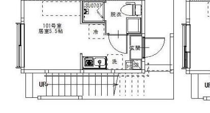 BLX HIRAI(ワンルーム/1階)の間取り写真