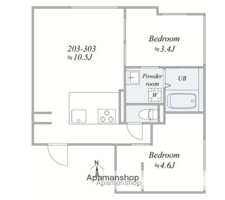 TRIAS292(2LDK/4階)の間取り写真