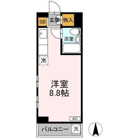 TOビル・53(ワンルーム/3階)の間取り写真