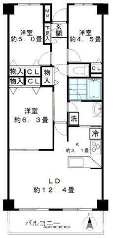 ジュネス 5階階 間取り
