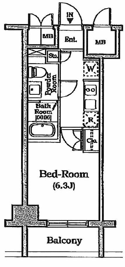 プラウドフラット蒲田Ⅱ(1K/6階)の間取り写真