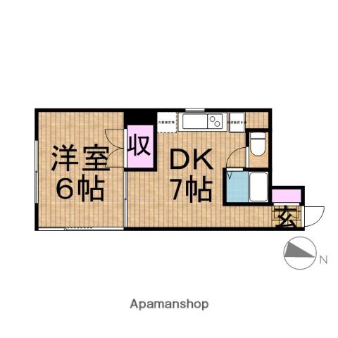 池尻マンション(1DK/3階)の間取り写真