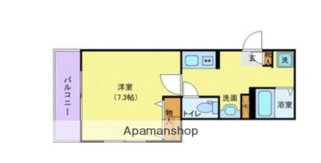 クレール幡ヶ谷(1K/1階)の間取り写真