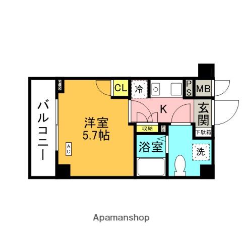 AXAS白山 4階階 間取り