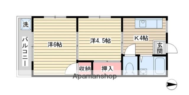 エクレールフジタ(2K/3階)の間取り写真