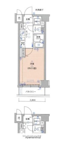 ヴェルト亀戸2(1K/4階)の間取り写真