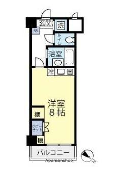 グランヴァン南雪谷(ワンルーム/1階)の間取り写真