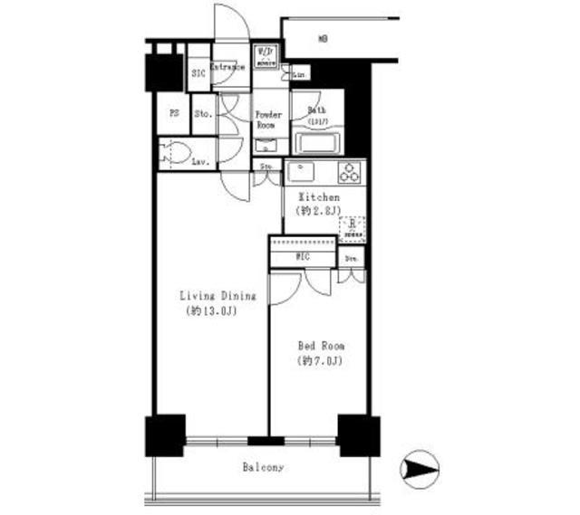 キャナルスクウェア豊洲(1LDK/4階)の間取り写真