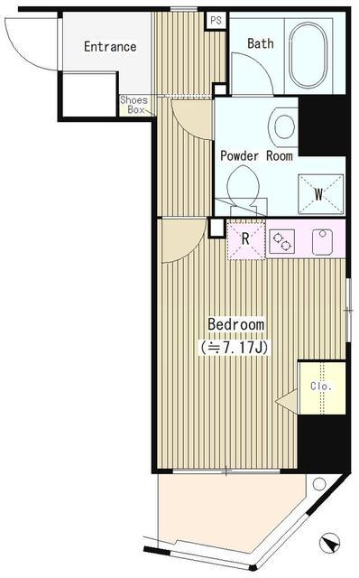 アクアアンビシャス八丁堀 4階階 間取り