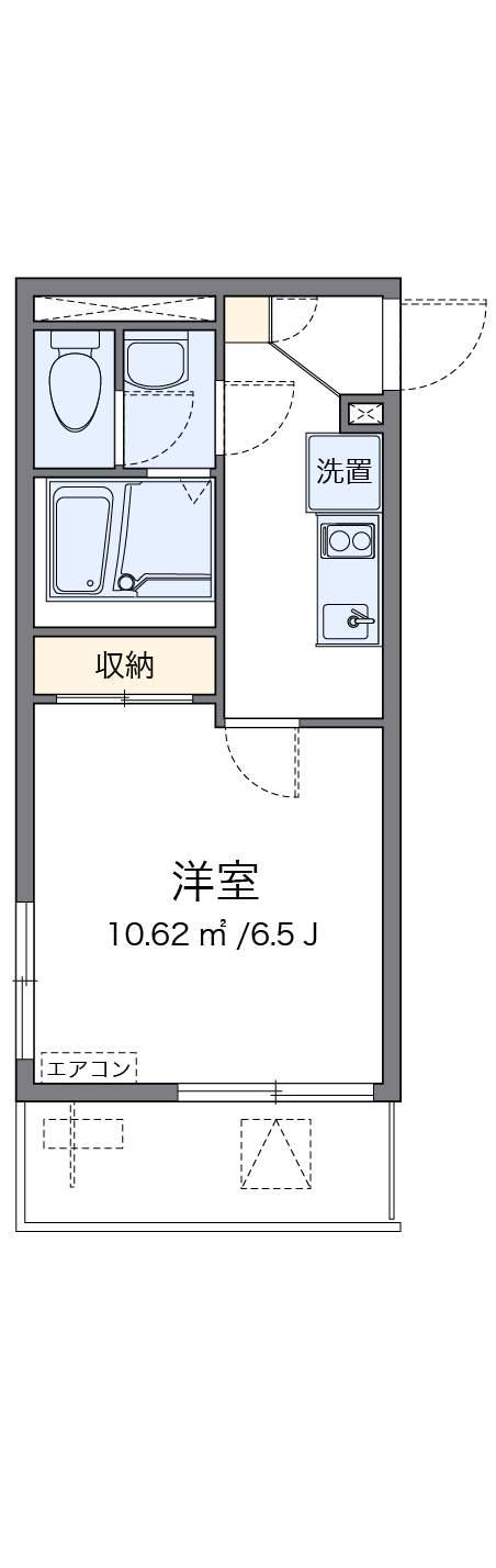 レオネクストサニーハイム(1K/1階)の間取り写真