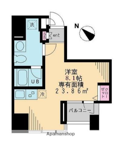 音羽クリニックビル(ワンルーム/5階)の間取り写真