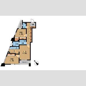 プライムアーバン新川(2DK/8階)の間取り写真