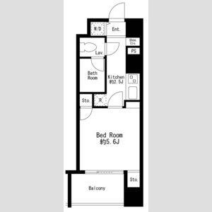 プライムアーバン日本橋茅場町(1K/13階)の間取り写真