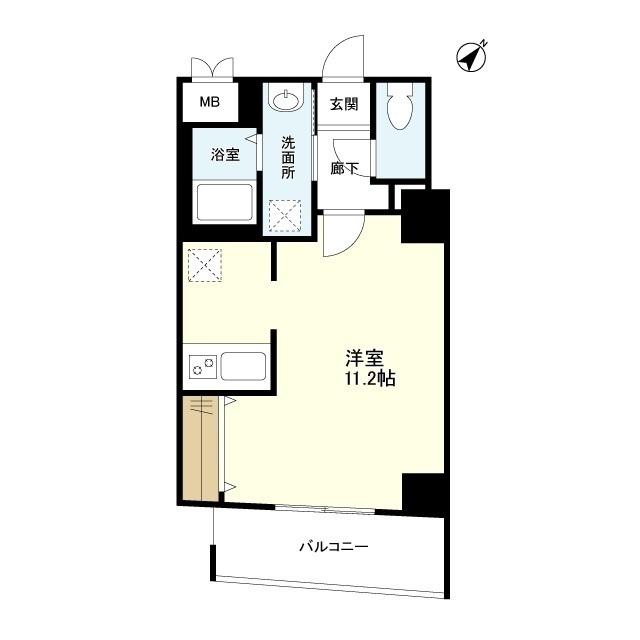 ペルソン・ボヌール(ワンルーム/5階)の間取り写真