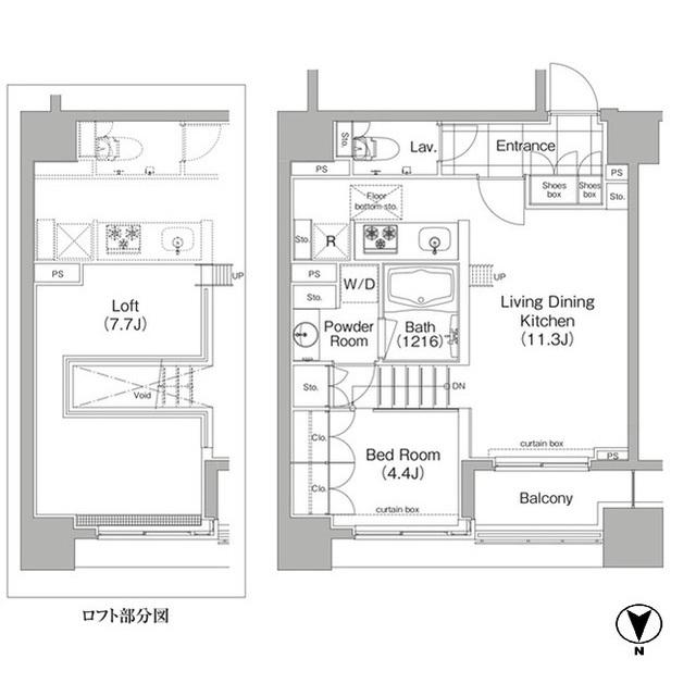 コンフォリア新川 11階階 間取り