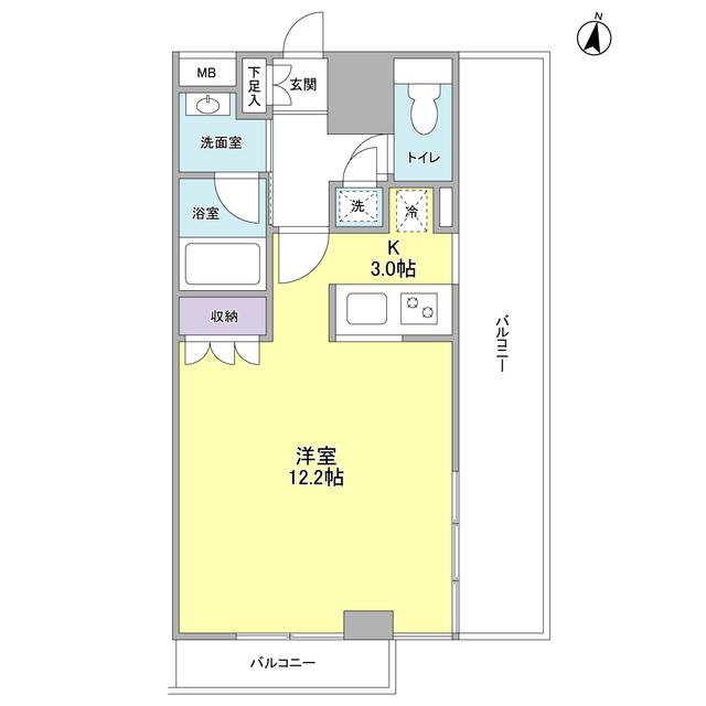 プレディアスタイル池上南ウエスト(1K/8階)の間取り写真