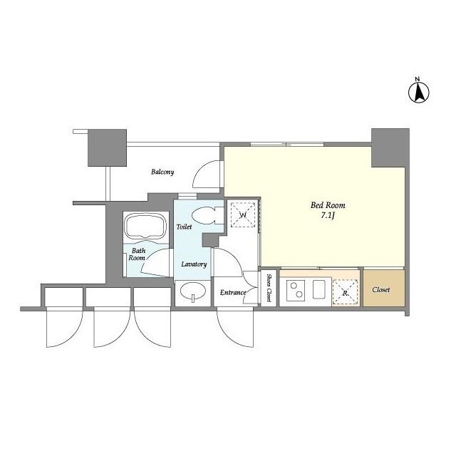 東急セットアップレジデンス恵比寿(1K/12階)の間取り写真