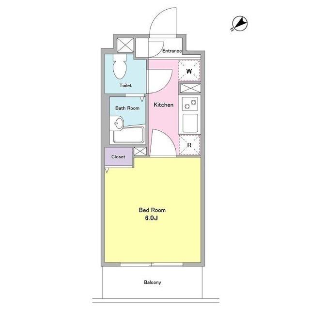 NTPRレジデンス大井町(1K/4階)の間取り写真