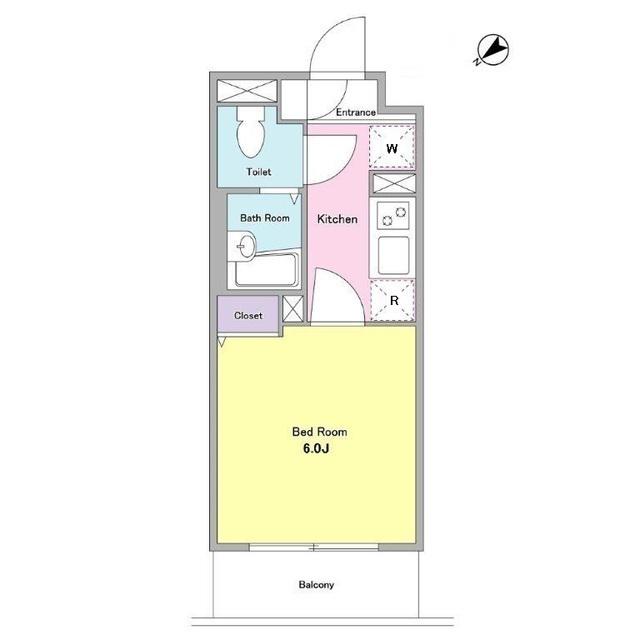 NTPRレジデンス大井町(1K/3階)の間取り写真