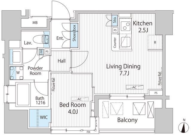 グランシエル南青山(1LDK/3階)の間取り写真