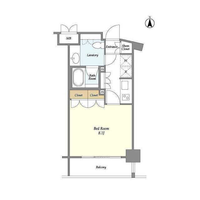 オーキッドレジデンス神楽坂(1K/4階)の間取り写真