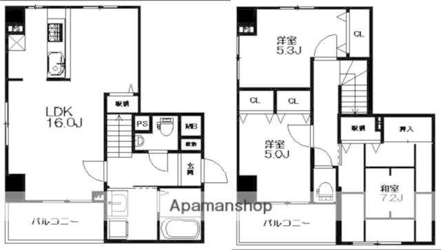 カナルスカイコンフォート(3LDK/2階)の間取り写真