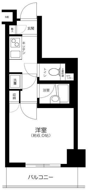 パレステュディオ目黒東 6階階 間取り