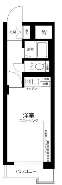 ヴェラハイツ鶴見(ワンルーム/6階)の間取り写真