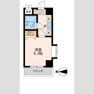 品川中延ステーションレジデンス(1K/9階)の間取り写真